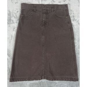 Royal Robbins‎ Women's Size 6 Dark Brown Casual Denim Skirt Waist 29"